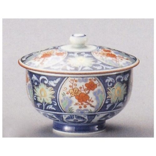 蓋付き煎茶湯呑み　古伊万里　有田焼　d42012