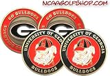(4) Georgia Bulldogs Golf Ball Markers