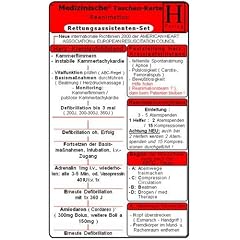 Rettungsassistenten Set. Medizinische Taschen-Karte: Reanimation / Herzrhythmusst�rungen / Perfusor-Dosierungen / Vergiftungen 1 + 2 / Notfallmedikamente 1 + 2