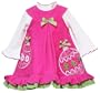 Rare Editions Girls 2-6x Ornament Corduroy Jumper,Fuchsia,2T