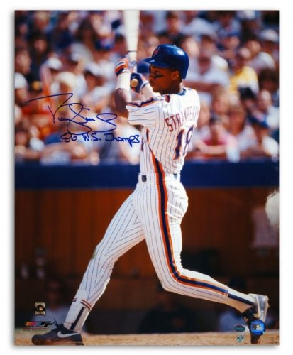 Darryl Strawberry Autographed/Hand Signed New York Mets 16x20 Photo with 86 WS Champs Inscription