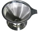 Perfect Pour Over Coffee Maker: Reusable, Permanent, Premium Stainless Steel Coffee Cone Filter plus Bonus Perfect Pour Over Coffee Book Download