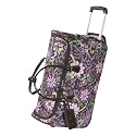 Vera Bradley Luggage Purple Punch 22" Rolling Travel Duffle