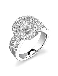 18k White Gold 1.71 Ctw 18kt Big Round Shape Diamond Ring