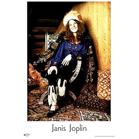 Professionally Framed Janis Joplin Big Brother & Holding Co. Music Poster rock - 24x36 with RichAndFramous Black Wood Frame