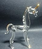Blown Glass Unicorn Figurine 2.5h