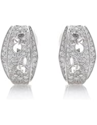 14k White Gold 2.68 Carat Diamond Filigree Earrings