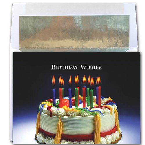 External hard drive:Birthday Cards -Fancy Cake, Box of 10 cards and envelopes