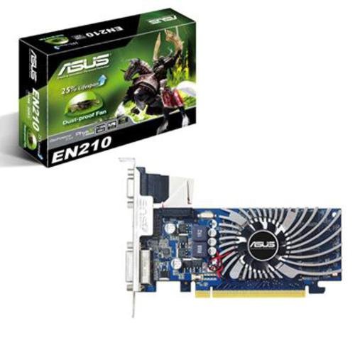Asustek NVIDIA GeForce 210 Grafikkarte (PCI-e, 512MB GDDR3 Speicher, Dual-DVI, HDMI)