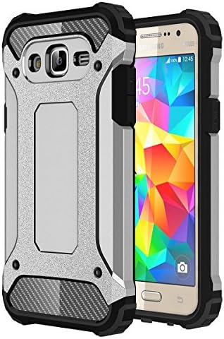 J7 case, Galaxy J7 Case (T-Mobile / Virgin / MetroPCS / Boost ), Kaesar Premium Dustproof Shockproof Drop Resistance Rugged Hybrid Dual Layer Armor Protective Case Cover for Samsung Galaxy J7 - Gray