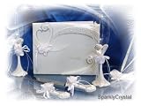 Wedding Guest book, Toasting glasses, cake knife and pen set W150F