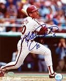 Mike Schmidt Philadelphia Phillies - Left Angle - Autographed 8x10 Photograph with 80 Champs Inscription