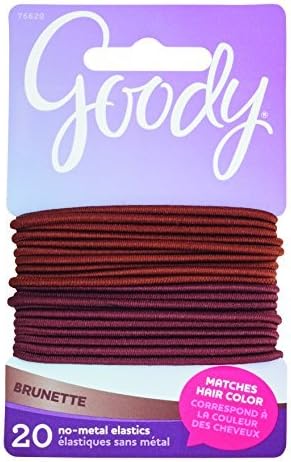 Goody Colour Collection Hair Elastics, Brunette, 2 mm, 20 Count by Goody Colour Collection