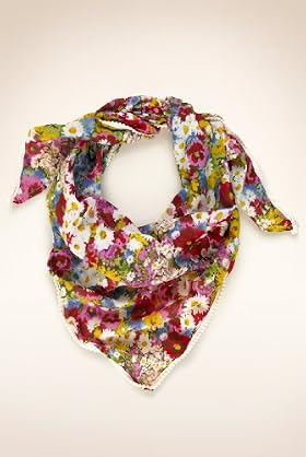 Older Girls' Pure Cotton Floral Scarf