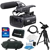 Sony HXR-NX3D1 NXCAM 3D Compact Camcorder, Dual CMOS Sensor, 10x 3D Optical Zoom, 3.5 inch LCD, 96GB Capacity + 16GB Deluxe Accessory Kit