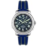 Invicta Men's II Collection Multi-function Blue Leather Watch #3001