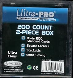 Ultra Pro 200 card plastic storage box for baseball cards and other sports cards