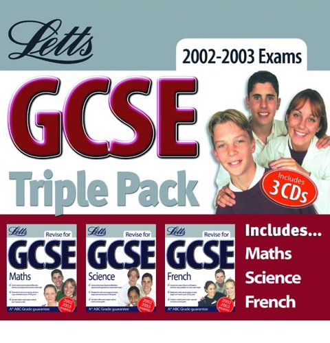 Letts GCSE 2002-2003 Exams Triple Pack: Maths, Science, French