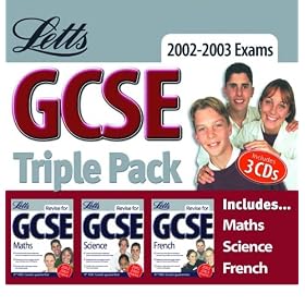 Letts GCSE 2002-2003 Exams Triple Pack: Maths, Science, French