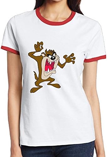 LTJTOT Women's Taz Looney Tunes T-shirt Red
