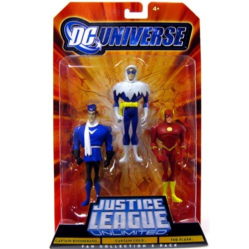  DC Universe Justice League Unlimited Fan Collection Action Figure 3Pack Captain Boomerang, Captain Cold & The Flash