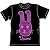 ギャグマンガ日和 うさみちゃんフェイスTシャツ ブラック サイズ:XS