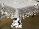 Snowflake - Pure Linen Hand Embroidered Tablecloth