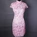 Floral Chinese Cheongsam Mini Dress Pink Available Sizes: 0, 2, 4, 6, 8, 10, 12
