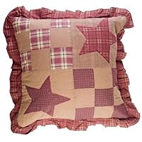 Star Patch Quilted Decorative 16 inch Pillow