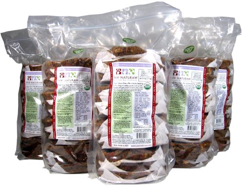 Paw Naturaw Diet Grass Fed Organic Bison Patties in Plastic Bag (Pack of 5)