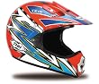 JOLT TX-10 Full Face Motorcycle Helmet, Red/Blue, SM