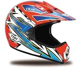 JOLT TX-10 Full Face Motorcycle Helmet, Red/Blue, SM