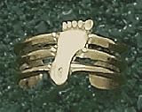 North Carolina Tar Heels Tar Heel Toe Ring - 14KT Gold Jewelry