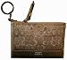 Coach Lurex Signature Mini Skinny Coin Purse Case with Key Chain 40953 Gold