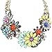 Eyourlife Delicate Luxurious Flower Chain Collar Choker Statement Bib Necklace Pendant Jewelry