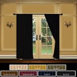 Energy Saving SOLID Insulated Blackout Drape 84L SET -BLACK by DECOR INNOVATION