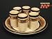 Tequila Shot Glass Set w/Plate Mexican Ceramic Folk-Art Hand Crafted [Capula Michoacan Mexico]