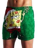 Briefly Stated Mens Spongebob X-Mas Mistletoe Knit Boxer
