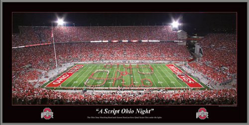 Ohio State Buckeyes - A Script Ohio Night - TBDBITL - Sm - Wood Mounted Poster Print