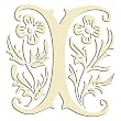 Set of 6 Monogram Embroidered Guest Towel - I
