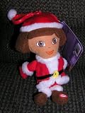 Dora the Explorer 8" Talking Christmas Clip on Doll in Santa Outfit