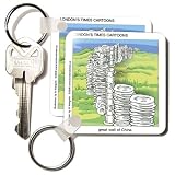 Londons Times Funny Famous Cartoons – The Great Wall of China – Key Chains