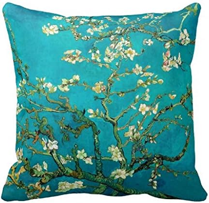 Vincent Van Gogh Blossoming Almond Tree Floral Art Throw Pillow Case