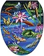 Toilet Tattoos TT-7740-O Koi Fish Decorative Applique for Toilet Lid, Elongated