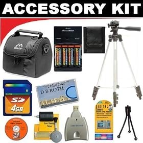 4GB DB ROTH Pro Deluxe Accessory kit For The Nikon Coolpix L21, L22, L110 Digital Camera