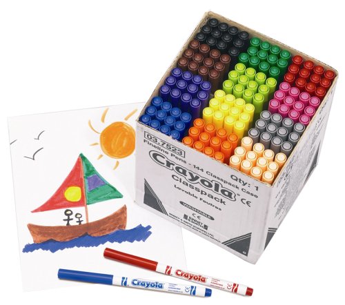 Childrens Toyshop  Toys : Crayola 144 Fineline Pens Class Pack