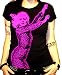 Mosquitohead Women's 'BLONDIE LEOPARD CATSUIT' REVERSE-BURN FRONT PRINT T-SHIRT