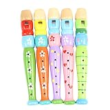 More Care Holz Kunststoff Kinder Piccolo Flöte Whistle Musikinstrument Früherziehung Spielzeug -