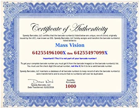 UPC/EAN Codes - Amazon, Ebay and itunes (50 Codes)