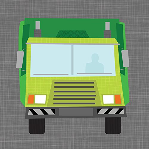 Fine Art for Kids Ways to Wheel Sanitation Truck Canvas Wall Art by Vicky Barone, 10 x 10"